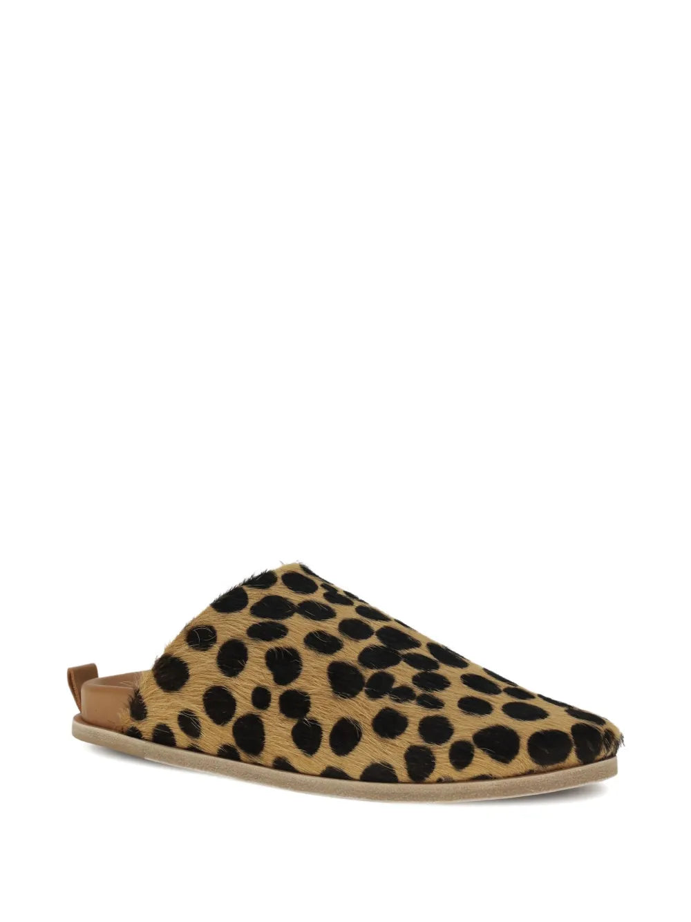 נעליים שטוחות עם פתיחה מאחור, בדוגמת כתמיםהרכב: 100% פרוות סוסים