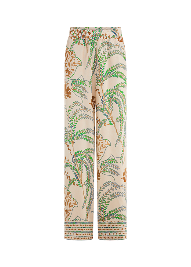 מכנסיים מתרחבים עם הדפסהרכב: 100% ויסקוזההדוגמנית בגובה 1.80 ולובשת מידה 36 של RIANI