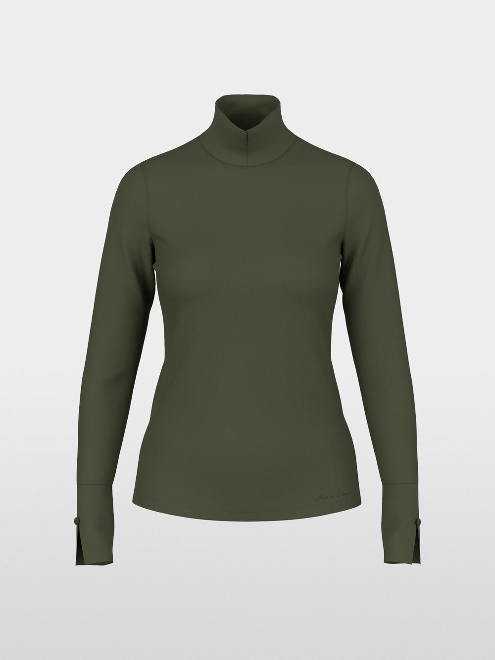 חולצת בייסיק בגזרה צרה (Slim fit) העשויה כותנה סטרצ'ית, להתאמה צמודה לגוף ולבישה נוחה. הצווארון העומד האלגנטי כולל חריץ קטן ועדין, המוסיף נגיעה מודרנית לעיצוב המינימליסטי. עם מראהּ המינימליסטי, חולצה זו עם שרוולים ארוכים רב-תכליתית במיוחד.עיצוב בגזרה צרה, צווארון עומד, שרוולים ארוכים, וכיתוב במכפלת.הרכב: 95% כותנה, 5% אלסטןהדוגמנית בגובה 1.79 ולובשת מידה 3 של מארק קיין