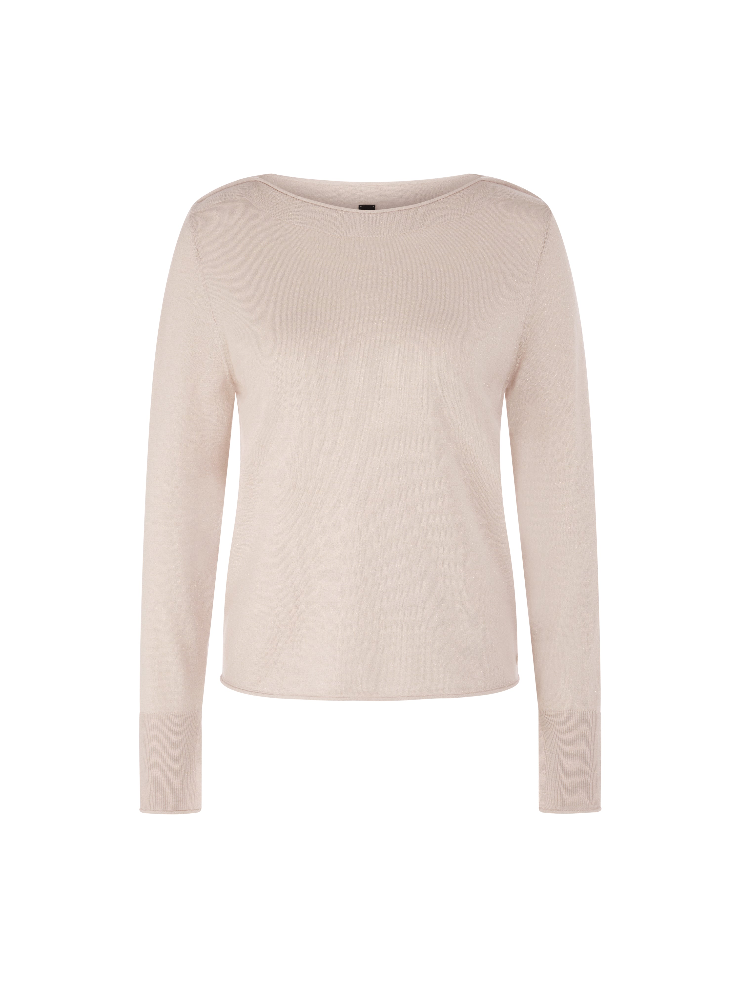 סריג אלגנטי עשוי מתערובת צמר רכה עם חוטי לורקס ומיני פאייטיםהרכב: 85% צמר, 11% פוליאמיד, 4% סיבים מתכתייםהדוגמנית בגובה 1.79 ולובשת מידה 3 של מארק קיין