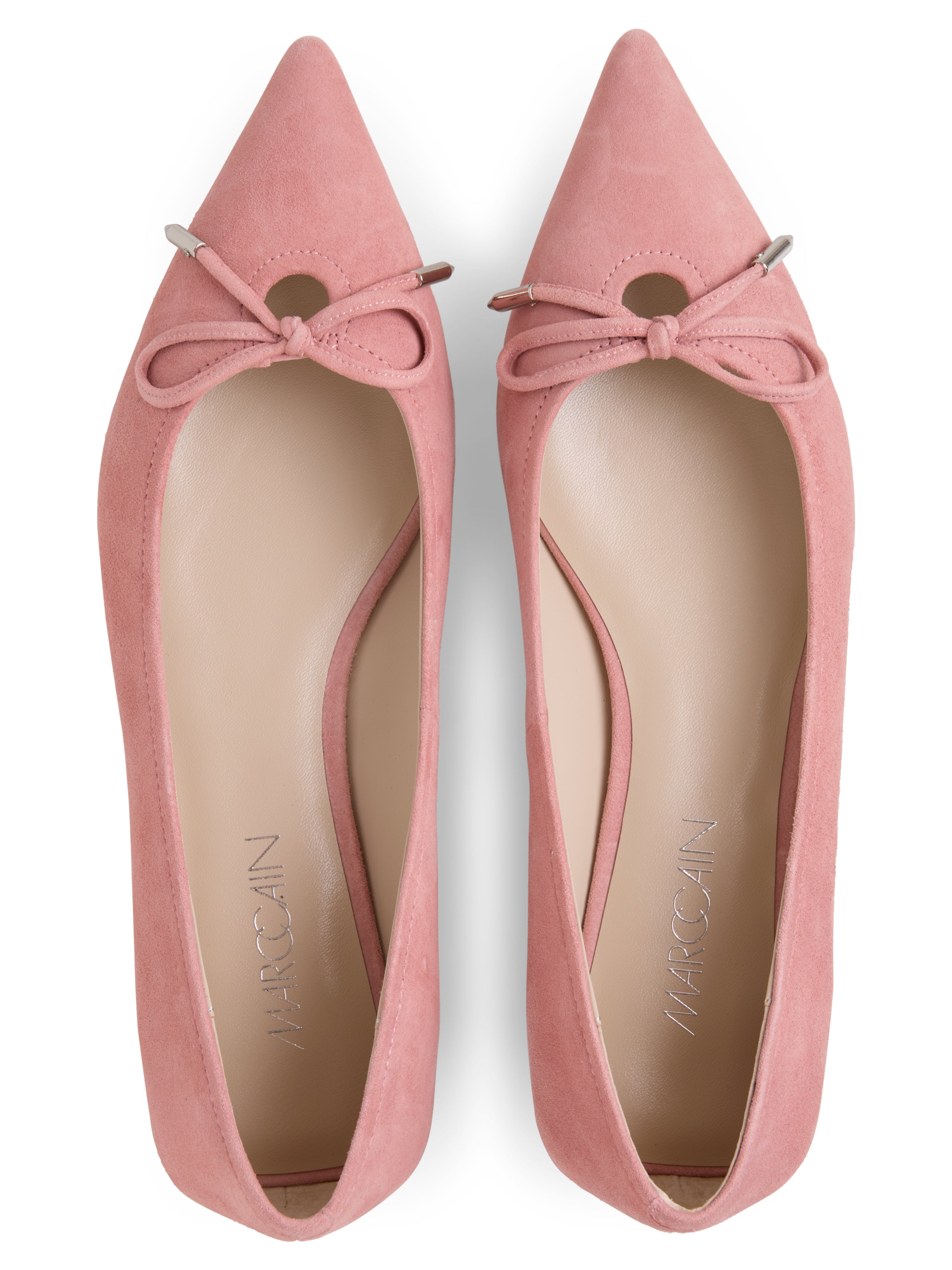 נעלי בלרינה בעיטור פפיון עם סיומת מחודדתהרכב :100% עורגובה עקב: 10 מ"מ