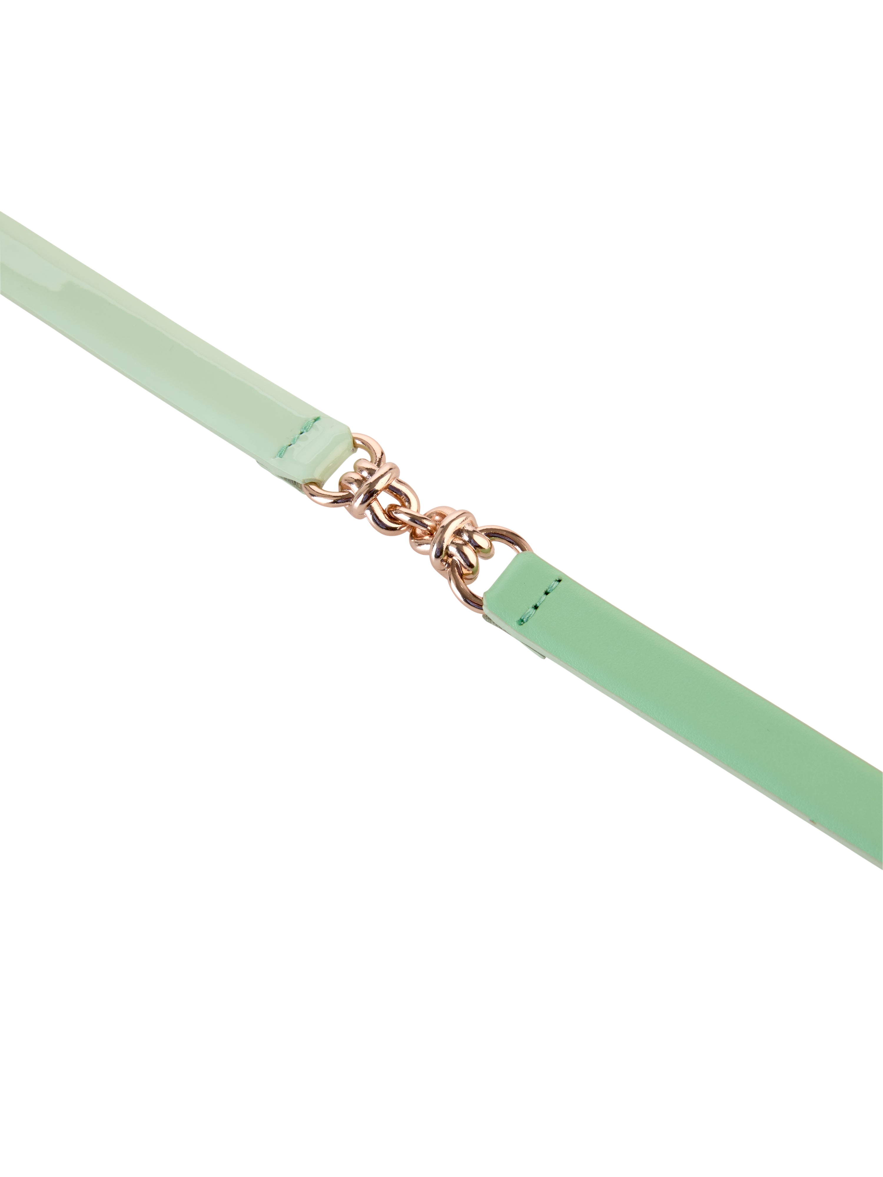 חגורה בגימור מבריק עם אבזם מתכת מוזהבהרכב: 100% עור