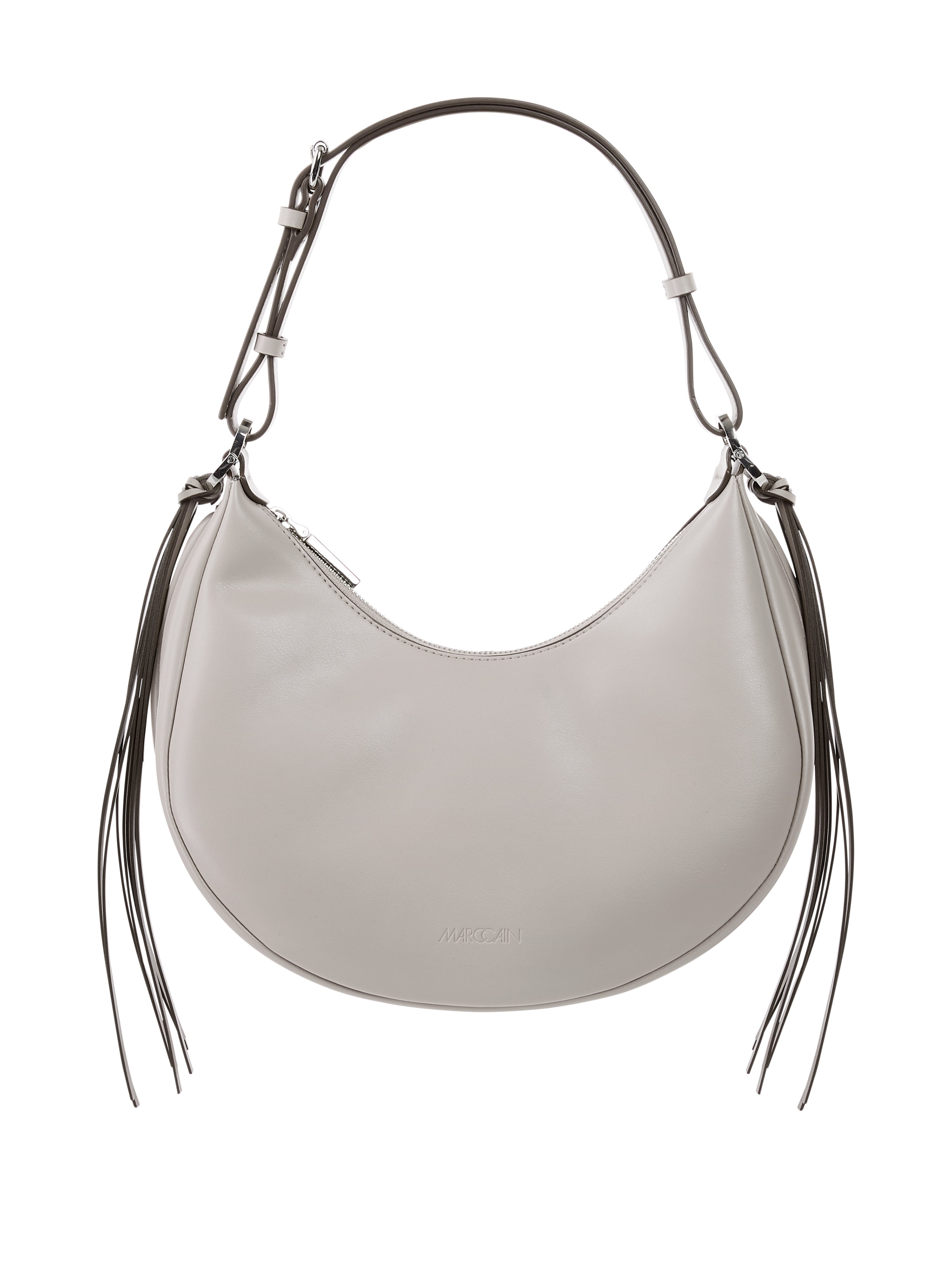 תיק כתף בצורת חצי ירח עם רצועה מתכווננת ופרנזים הרכב: 100% פוליאסטר, ציפוי פוליאוריטןמידות: 27*9*24 ס"מ