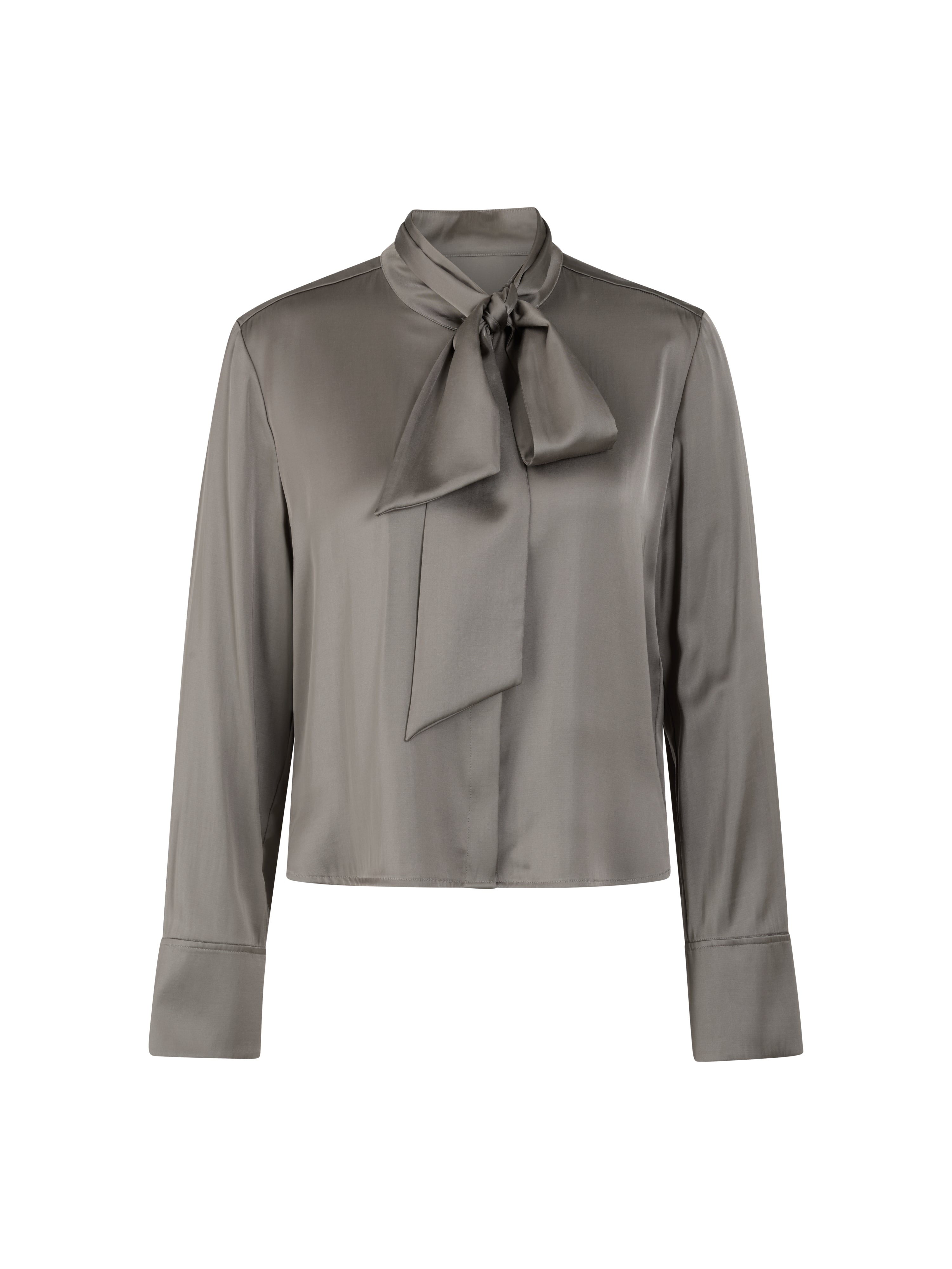 חולצה בגזרה משוחררת עם פפיון נתיק וכפתורים נסתרים, מתאימה למראה אלגנטי או יומיומיעם שרוולים באורך מלא וסיומת כפתור לסטייל מחויט ונקיהרכב בד: 53% ויסקוזה, 47% פוליאסטר