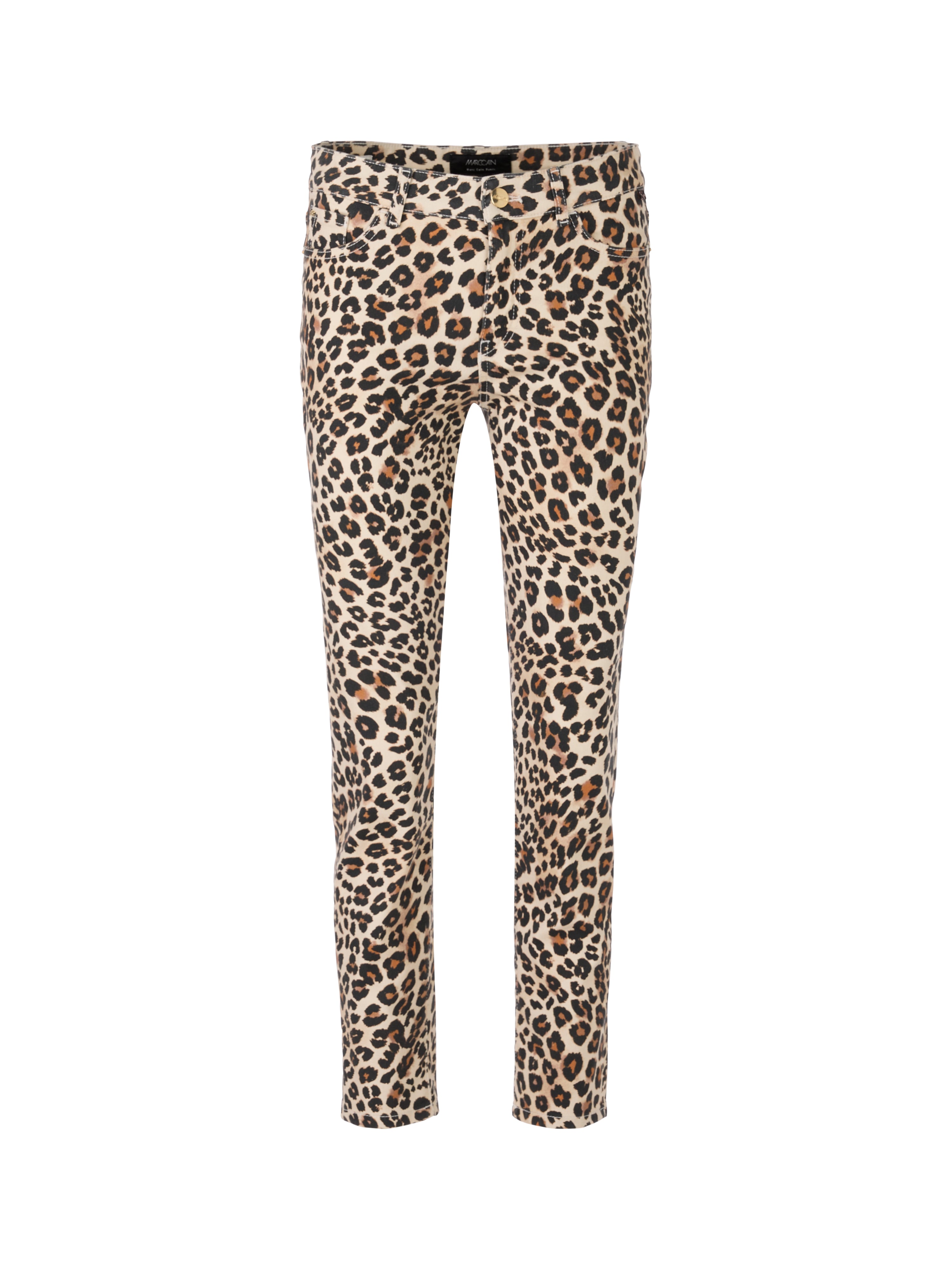 מכנסי ג'ינס בגזרה צמודה עם הדפסהרכב: 90% כותנה, 8% אלסטומולטיאסטר, 2% אלסטןהדוגמנית בגובה 1.79 ולובשת מידה 3 של מארק קיין