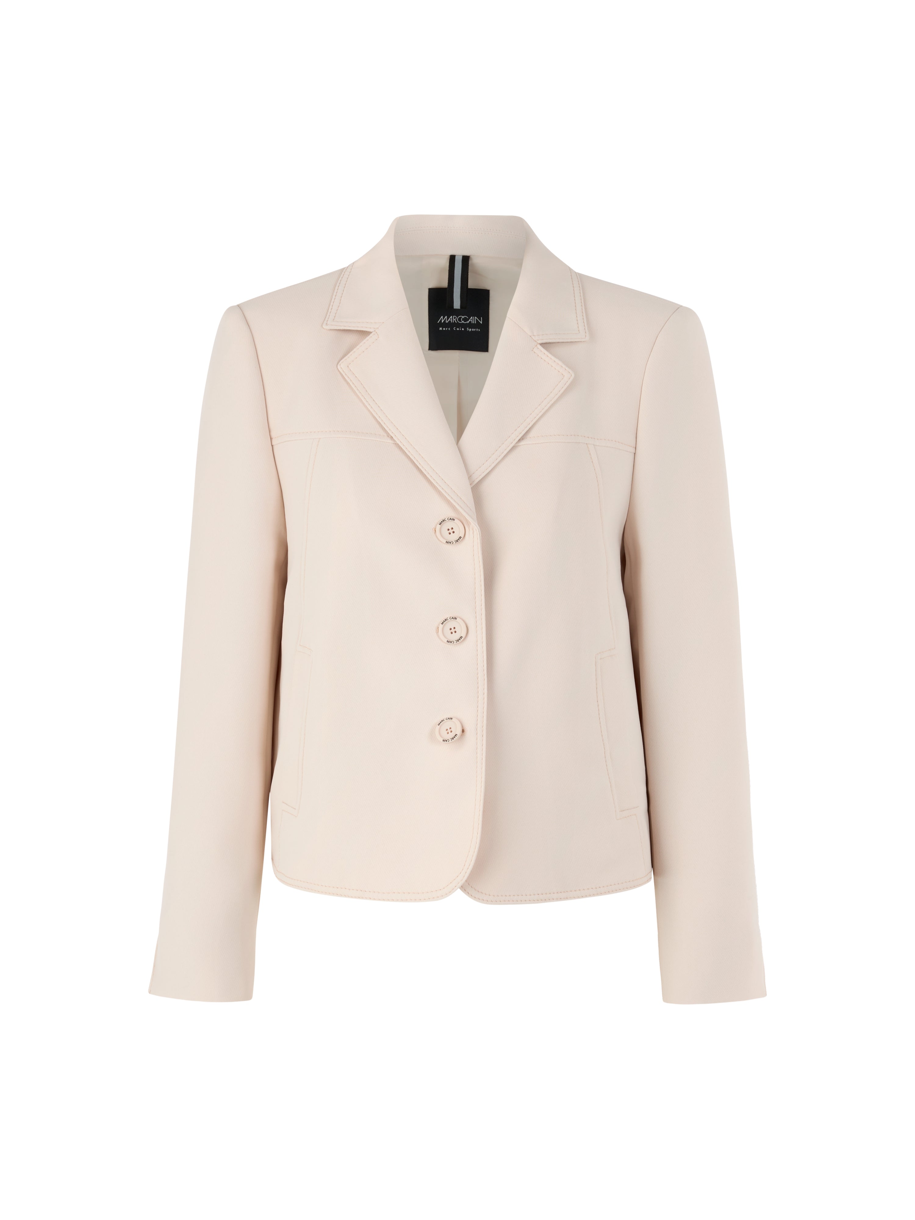 בלייזר ספורטיבי בגזרה ישרה עם עם צווארון דש וכיסים צדדייםהרכב: 100% פוליאסטרהדוגמנית בגובה 1.79 ולובשת מידה 3 של מארק קיין