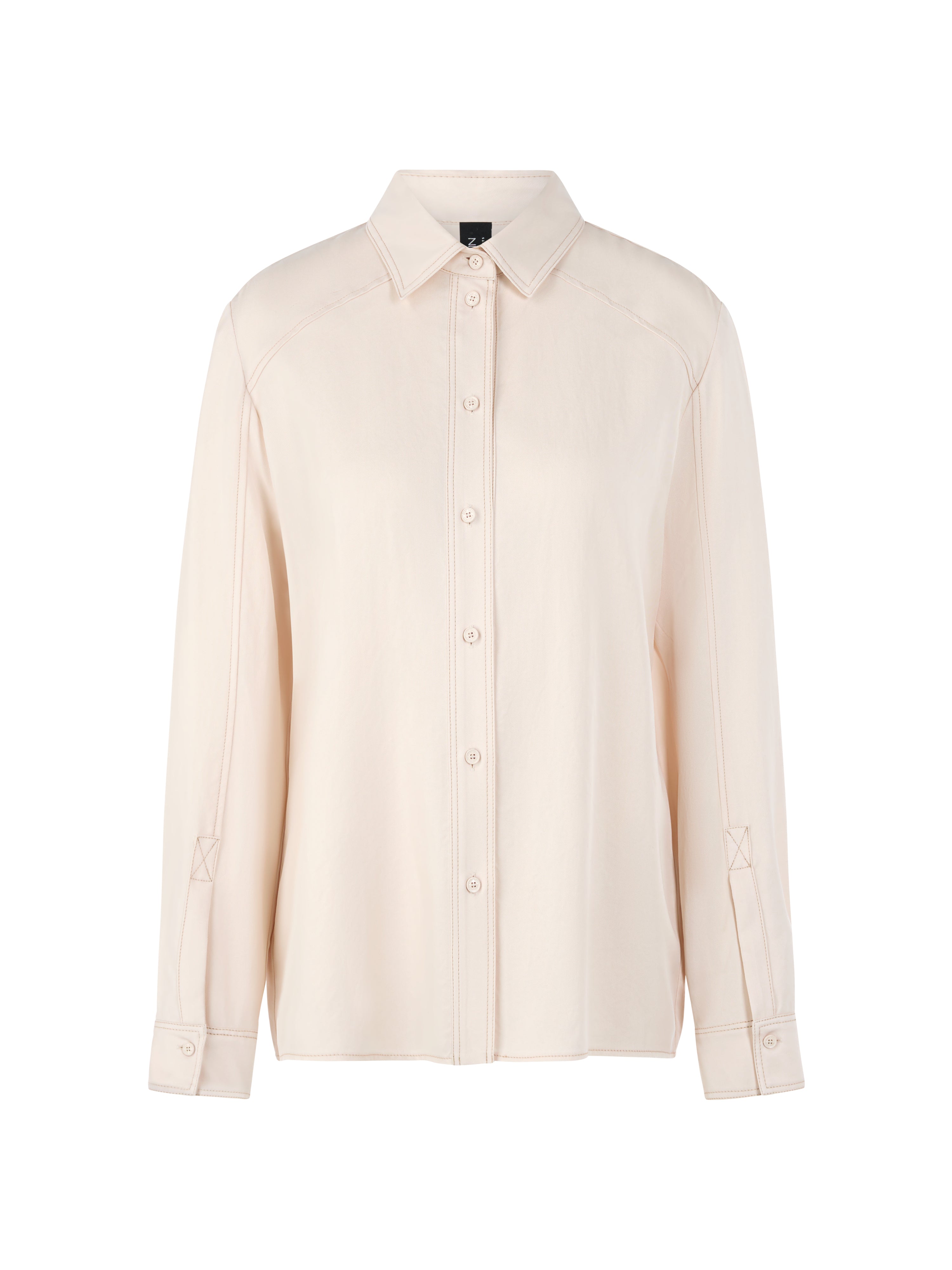 חולצה מכופתרת סגנון קלאסי בגזרה רחבה הרכב: 100% ליוסלהדוגמנית בגובה 1.79 ולובשת מידה 3 של מארק קיין