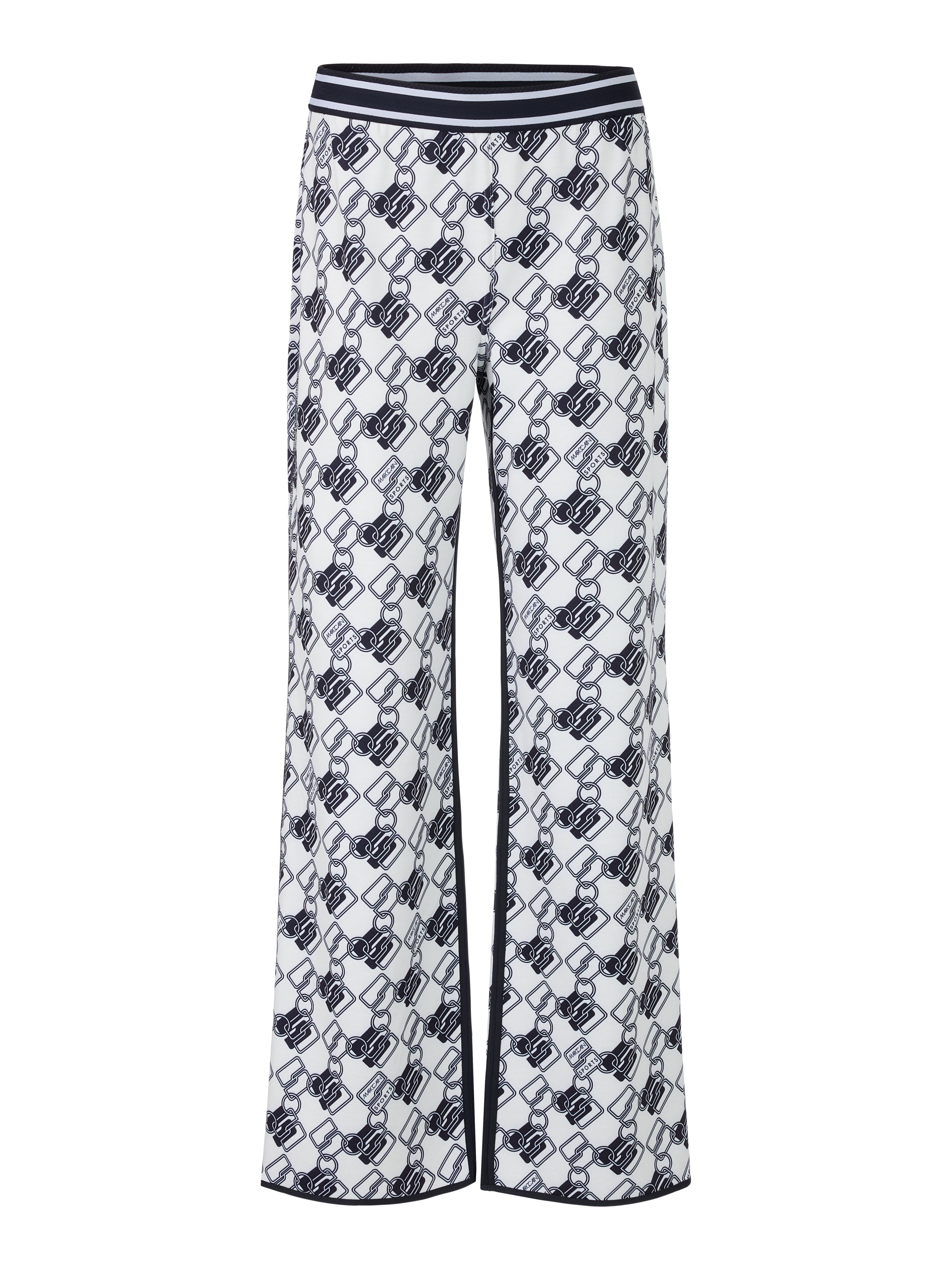 מכנסי בד סקובה בגזרה רחבה עם הדפסהרכב: 79% פוליאסטר, 17% ויסקוזה, 4% אלסטןהדוגמנית בגובה 1.79 ולובשת מידה 3 של מארק קיין