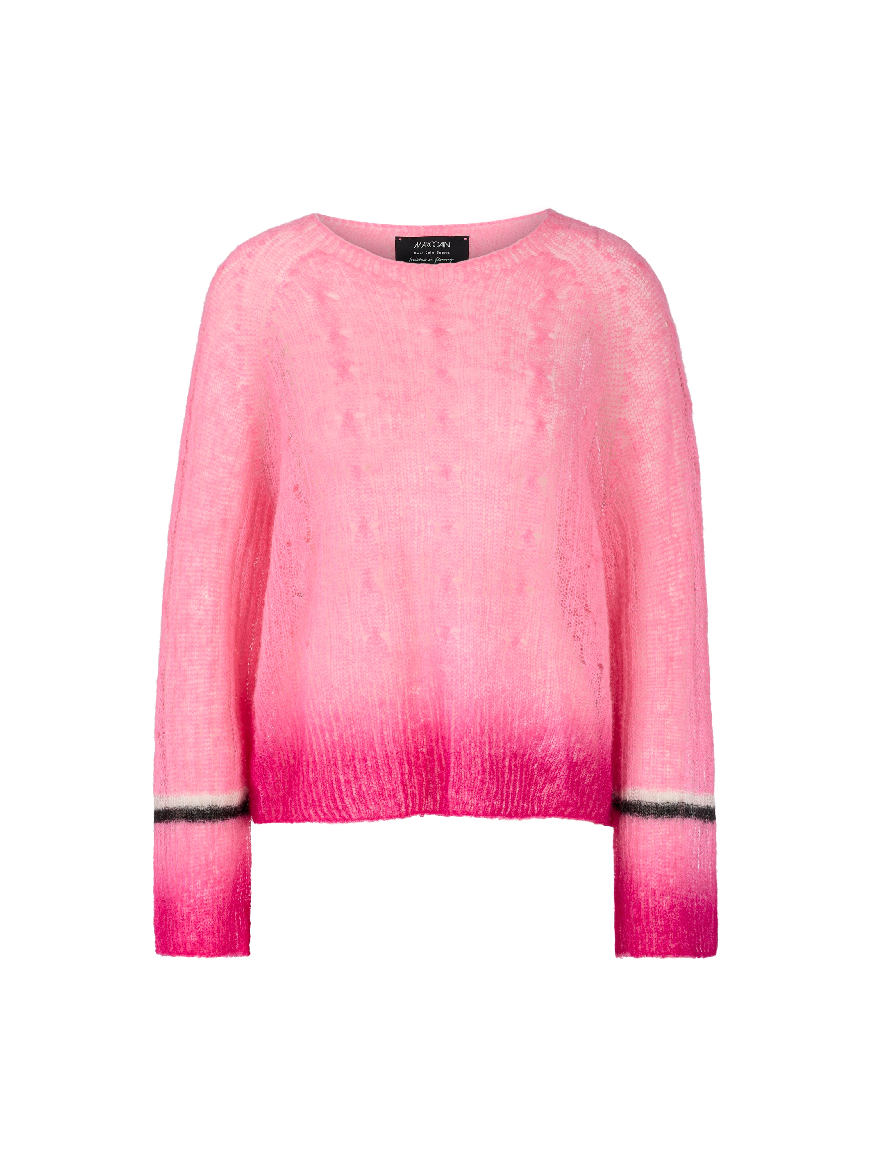 סריג קז'ואל בגזרת אוברסייזהרכב: 55% אלפקה, 35% פוליאמיד, 10% צמרהדוגמנית בגובה 1.79 ולובשת מידה 3 של מארק קיין