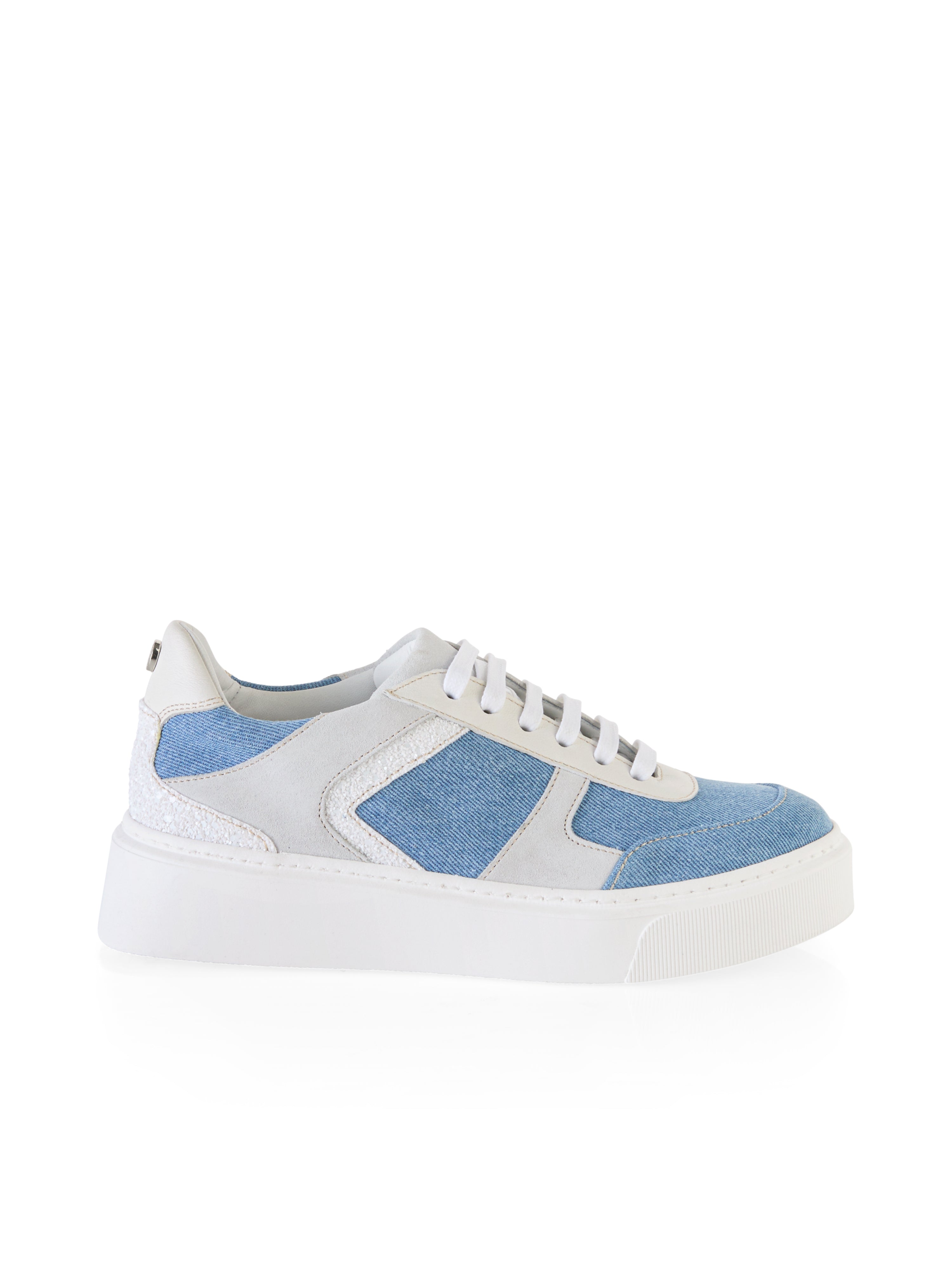 נעלי ספורט עם סוליית פלטרפומההרכב: 41% עור, 38% כותנה, 21% סינתטיגובה העקב: 35 מ"מ