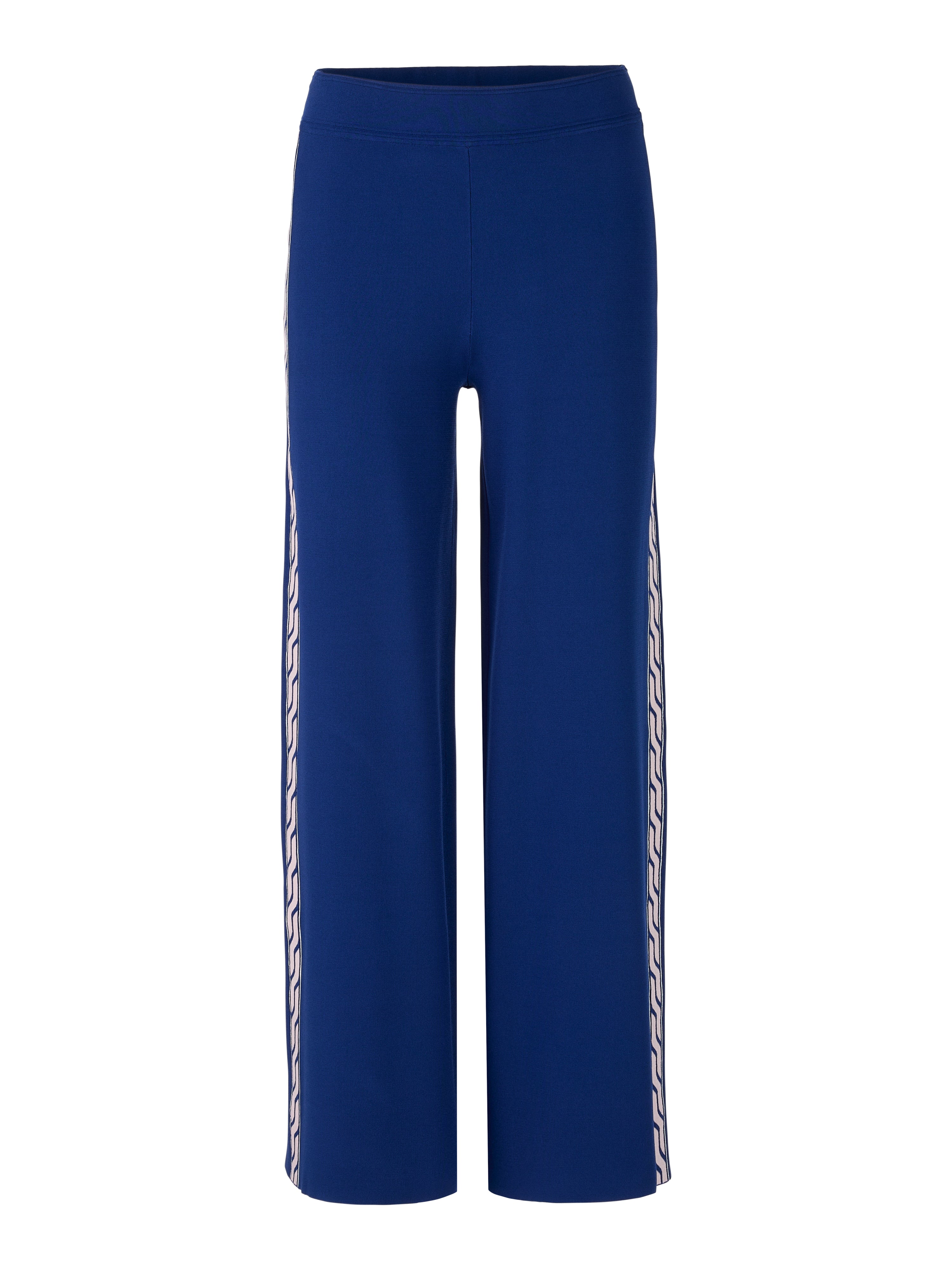 מכנסי לאונג' סרוגים בגזרה מתרחבת עם רצועת מותן אלסטיתהרכב: 78% ויסקוזה, 22% פוליאסטרהדוגמנית בגובה 1.79 ולובשת מידה 3 של מארק קיין