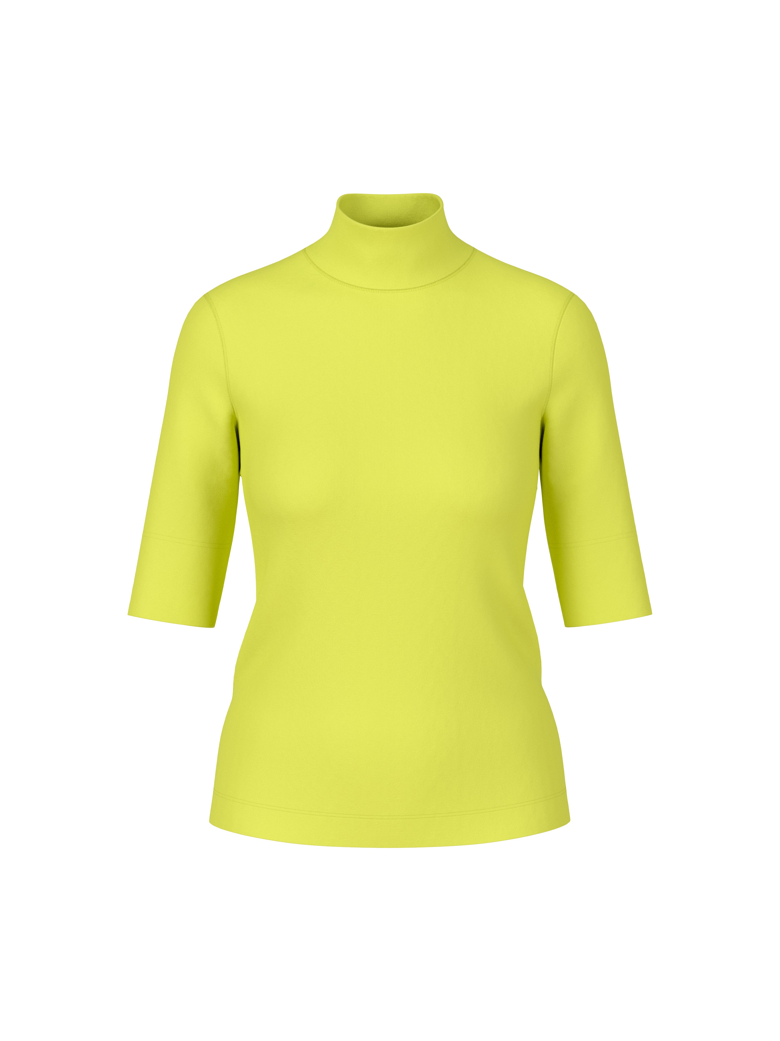 חולצת טי גזרה צמודה עשויה בד כותנה נמתח עם צווארון גבוההרכב: 94% כותנה, 6% אלסטןהדוגמנית בגובה 1.79 ולובשת מידה 3 של מארק קיין