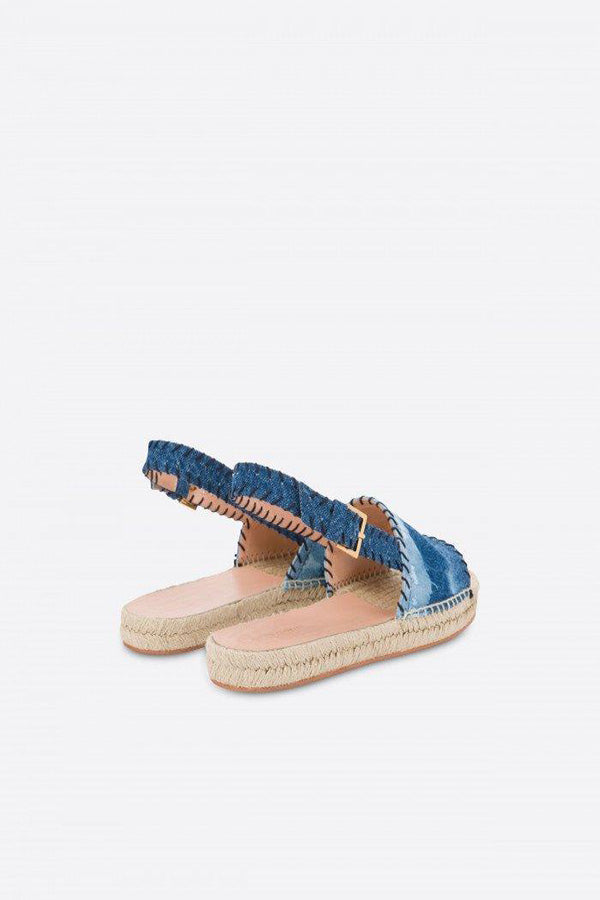 נעלי אספדריל עם הדפס טאי דאי, רצועת קשירה בחלק האחוריהרכב: 100% כותנה; סוליה: 100% קש