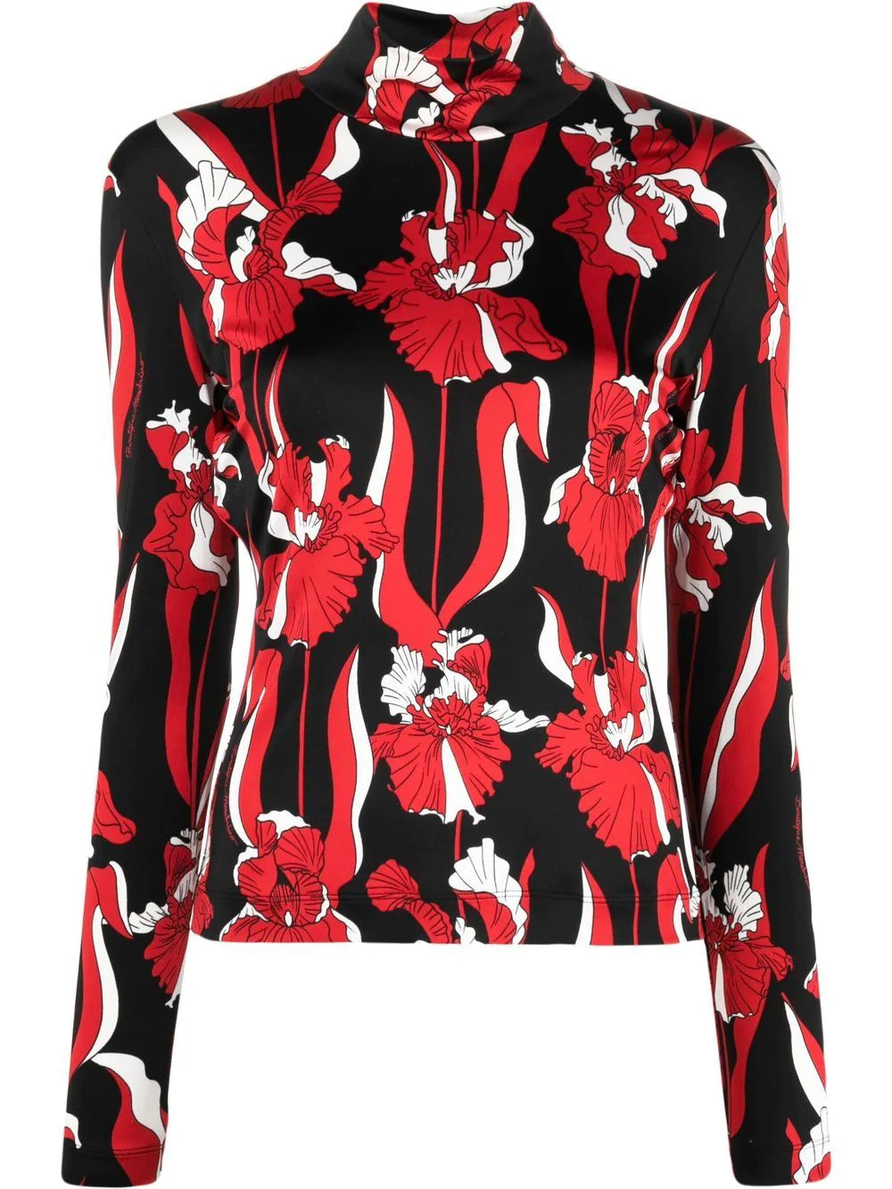 חולצת גולף מקולקציית Boutique MOSCHINO עם הדפס פרחיםהרכב: 96% ויסקוזה, 4% אלסטןהדוגמנית בגובה 1.78 ולובשת מידה 40 איטלקית