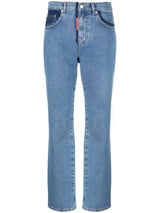 ג'ינס כחול בשני גוונים 100% כותנה רגל ישרה