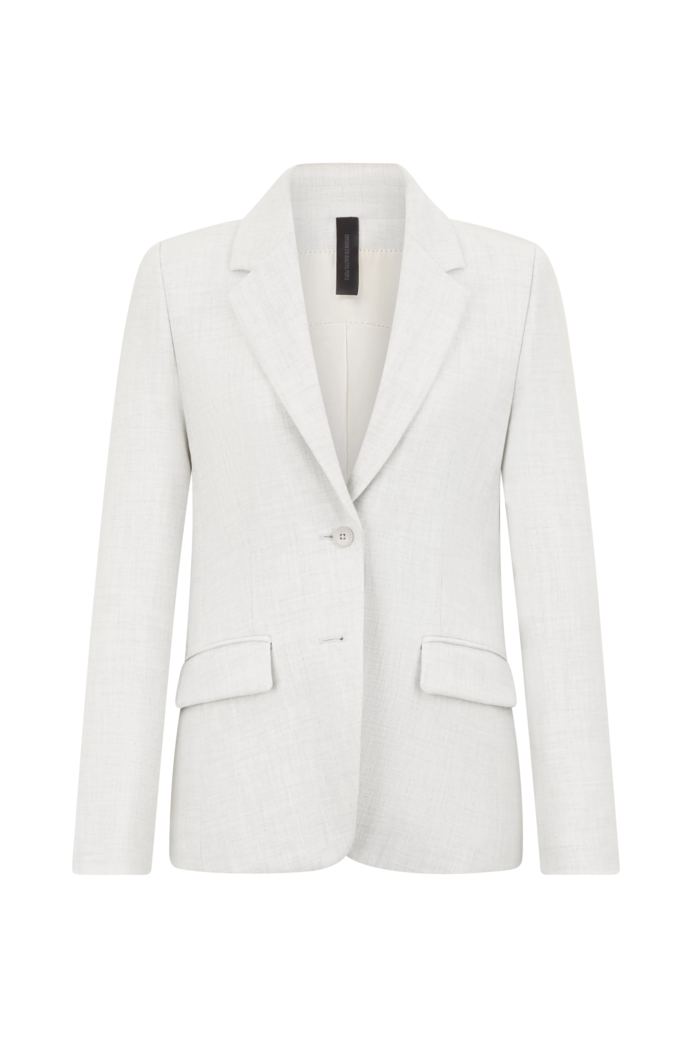 בלייזר סינגל ברסט בגזרת סלים פיטהרכב: 62% פוליאסטר (ממוחזר), 26% ויסקוזה, 9% צמר, 3% אלסטןהדוגמנית בגובה 1.80 ולובשת מידה 2 של דרייקורן