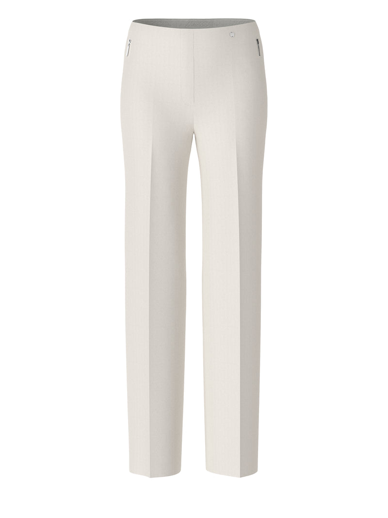 מכנסי ויסקוזה מחייטים דגם WINDER בגזרה רחבה רגל ישרה צבע אוף וייט