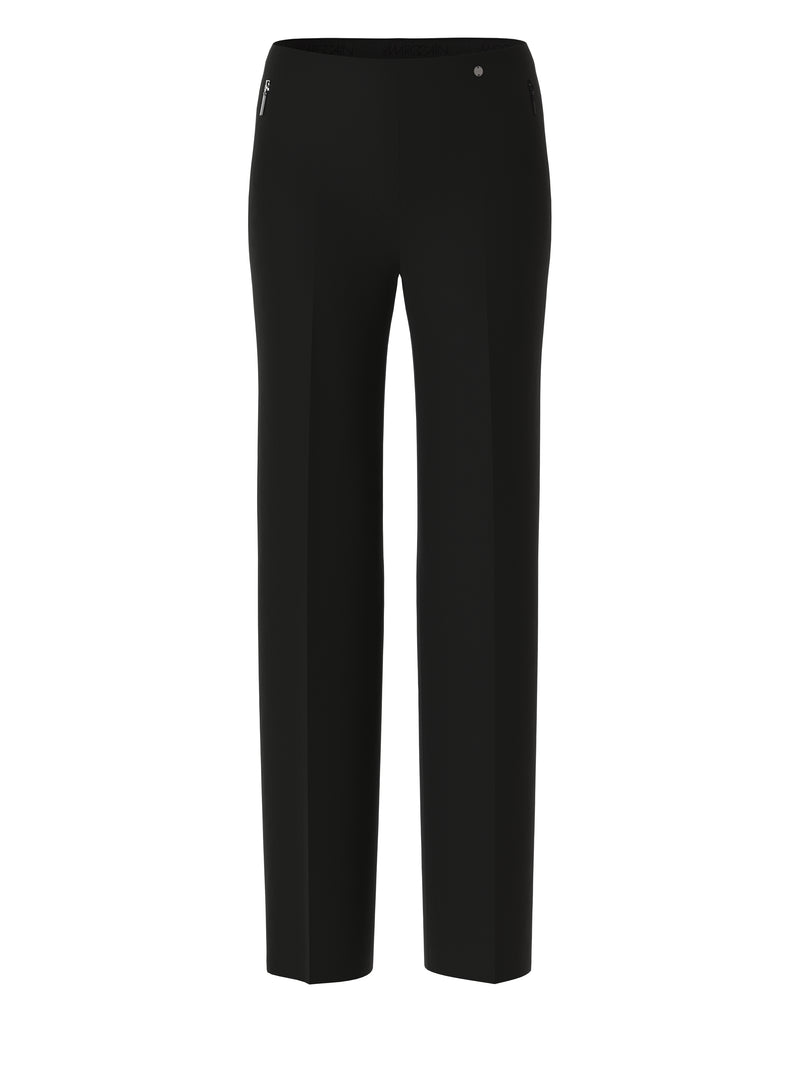 מכנסי ויסקוזה מחייטים דגם WINDER בגזרה רחבה רגל ישרה צבע שחור