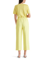 מכנסי לאונג' 7/8 דגם WASHINGTON רגל חברה בצבע צהוב פסטל עם גומי במותן