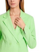 ז'קט דאבל ברסט בצבע ירוק פסטל משילוב פשתן עם ויסקוזה