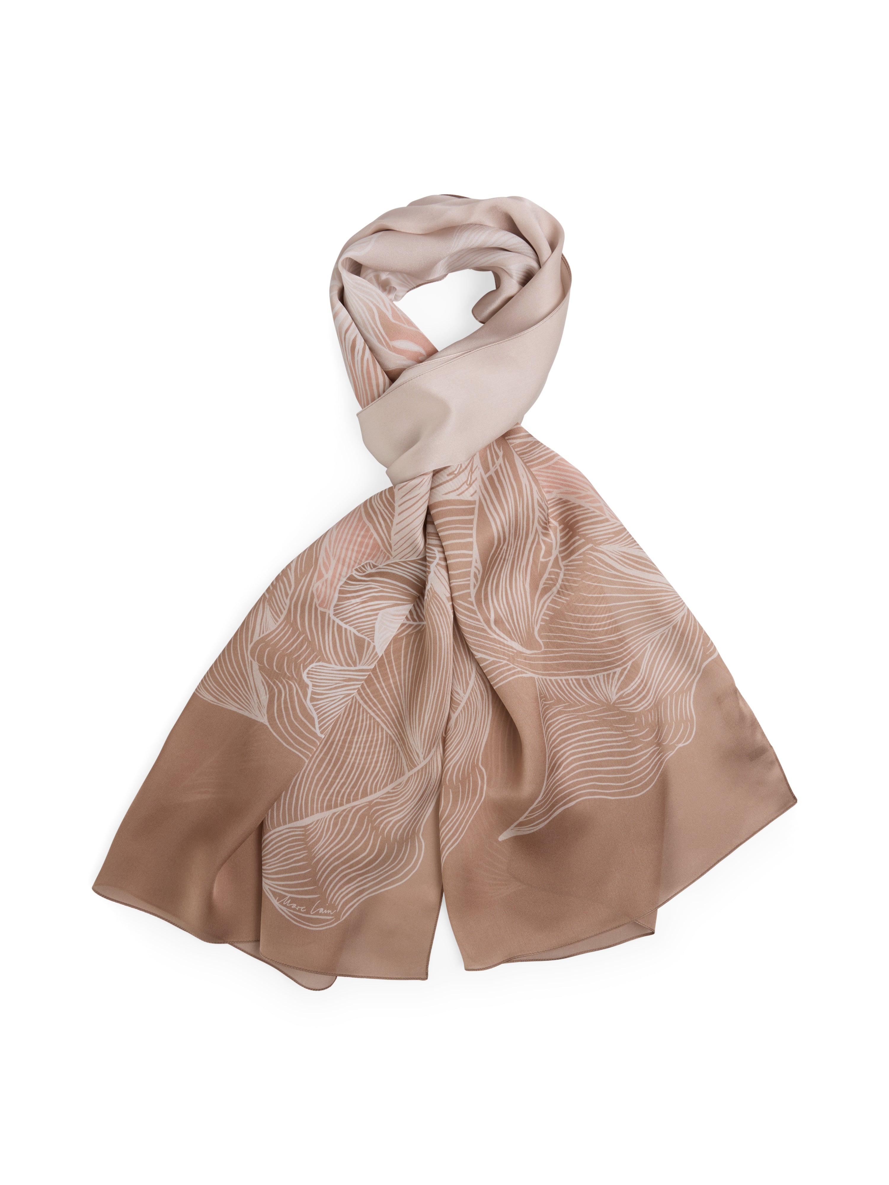 צעיף משי עם הדפס פרחוני עדיןהרכב: 100% משימידות:200*70 ס"מ