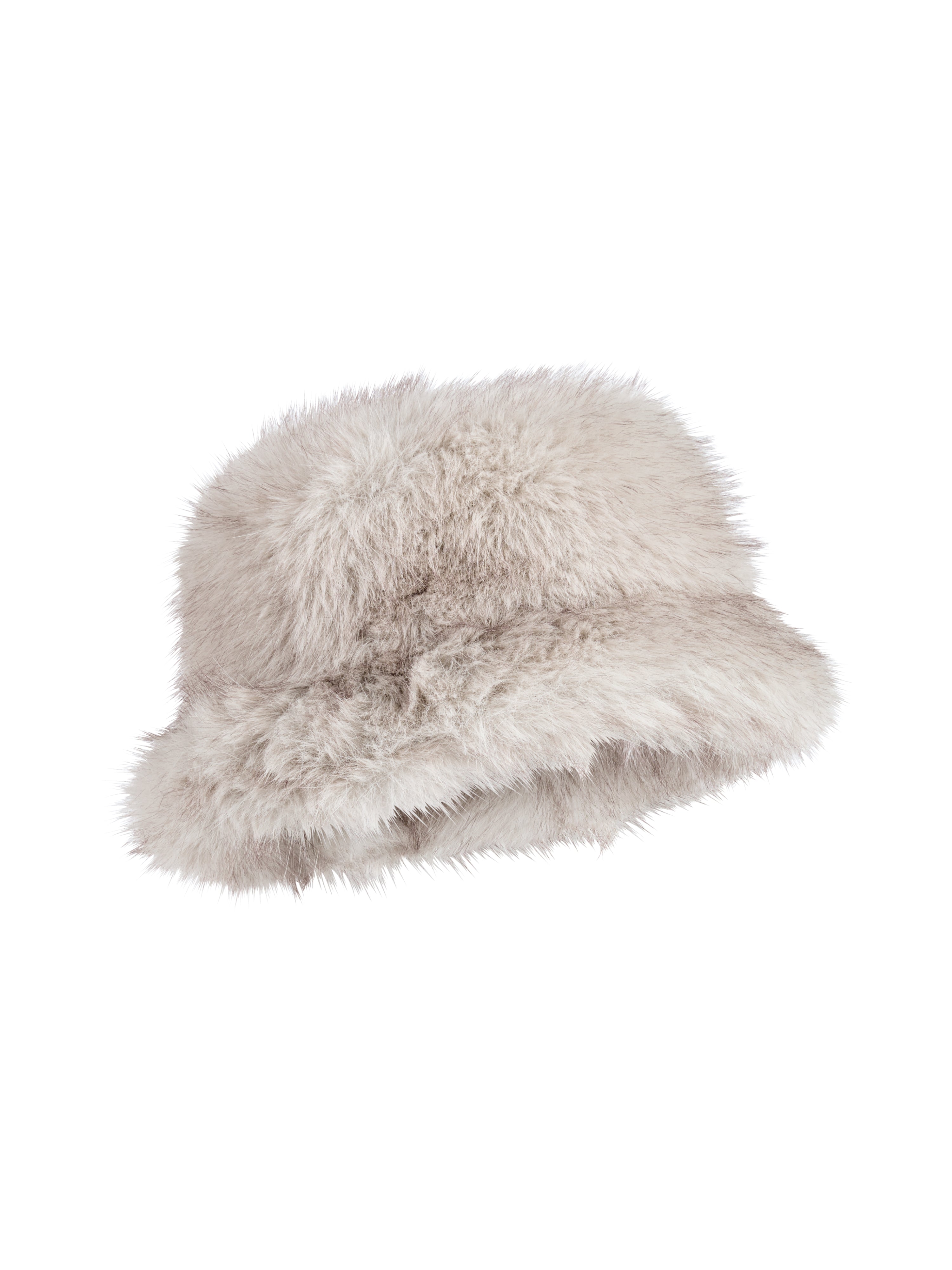 כובע חורפי, מחמם ונעים, עשוי דמוי פרווה, בגוון בז' - אפורהרכב: 100% פוליאסטר