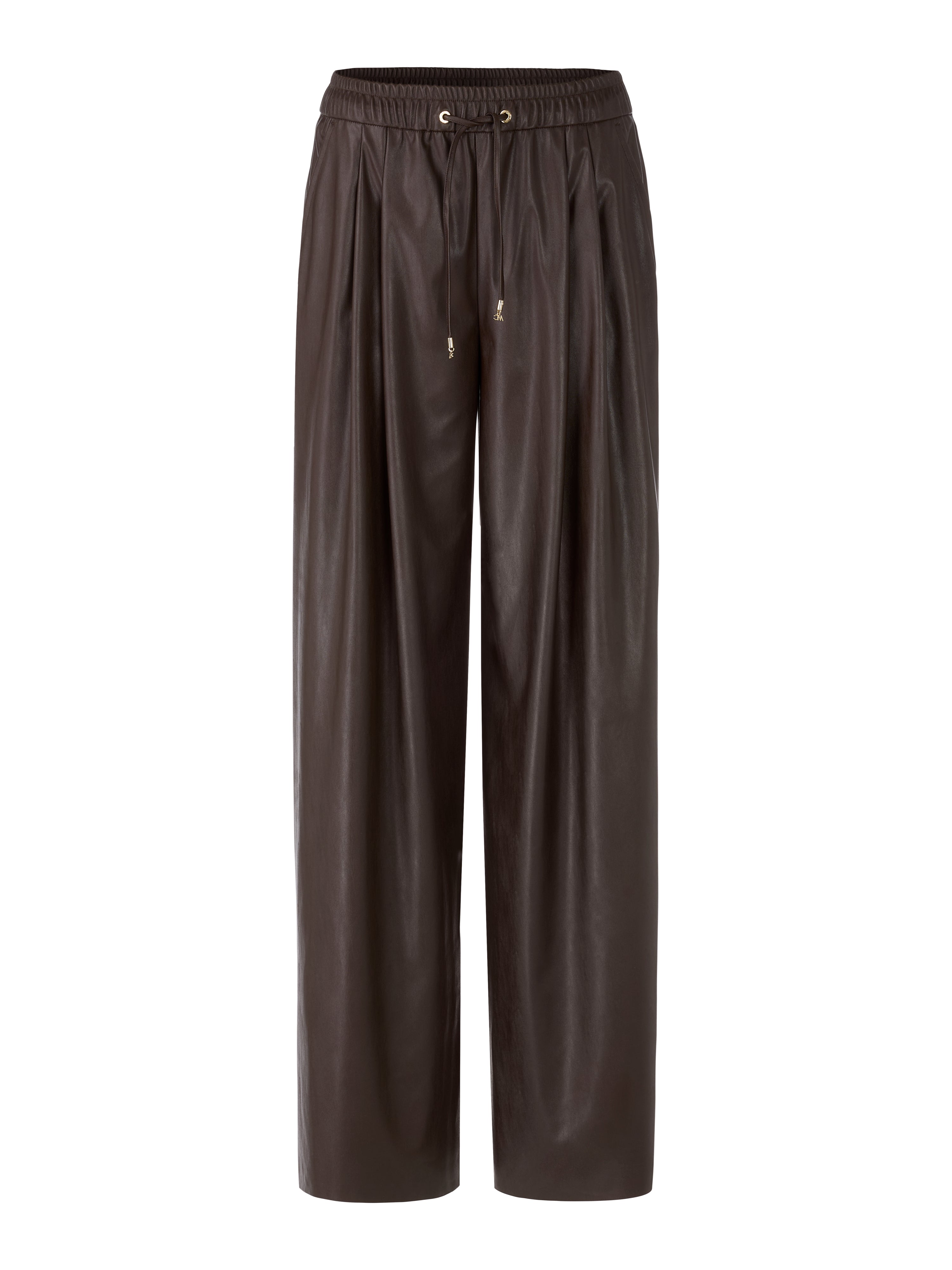 מכנסי דמוי עור בגזרה מתרחבת עם כיסים נסתריםהרכב: 100% פוליאסטר בציפוי פוליאוריטןהדוגמנית בגובה 1.79 ולובשת מידה 3 של מארק קיין