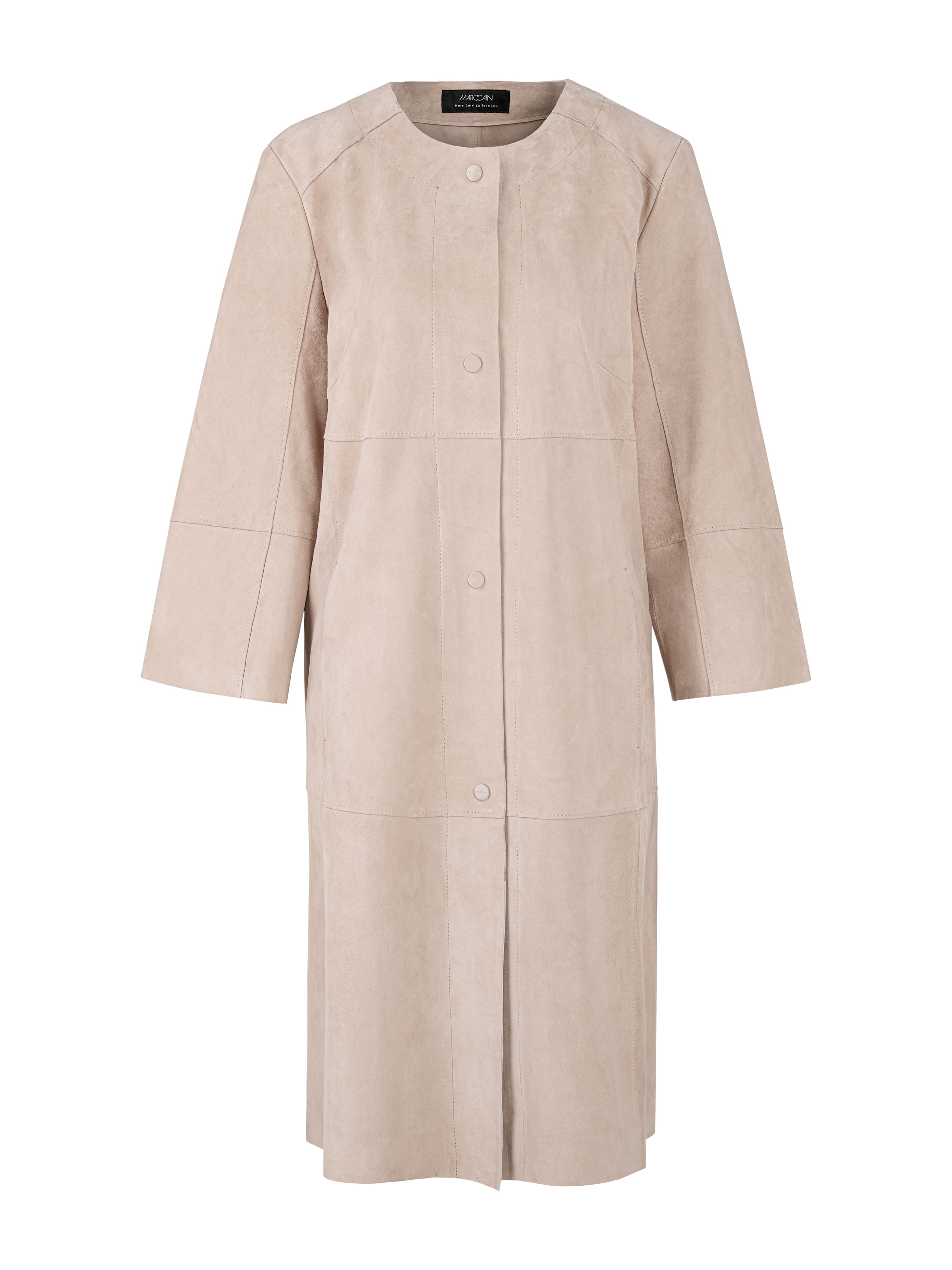 מעיל זמש בעל גזרה ישרה עם שרוולים באורך 3/4הרכב: 100% עורהדוגמנית בגובה 1.79 ולובשת מידה 3 של מארק קיין