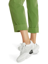 מכנסי 7/8 בשילוב כותנה צבע ירוק "RETHINK TOGETHER" דגם RISHRA מכפלת חיצונית