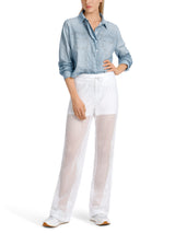 מכנסי רשת אווריריים דגם WELBY עם בטנה קצרה מתחת רגל רחבה