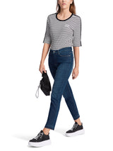 ג'ינס סלים פיט "RETHINK TOGETHER" דגם SILEA בצבע כחול כהה גזרה צרה