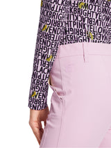 מכנסי סלים פיט דגם SALTA משילוב כותנה בצבע לילך