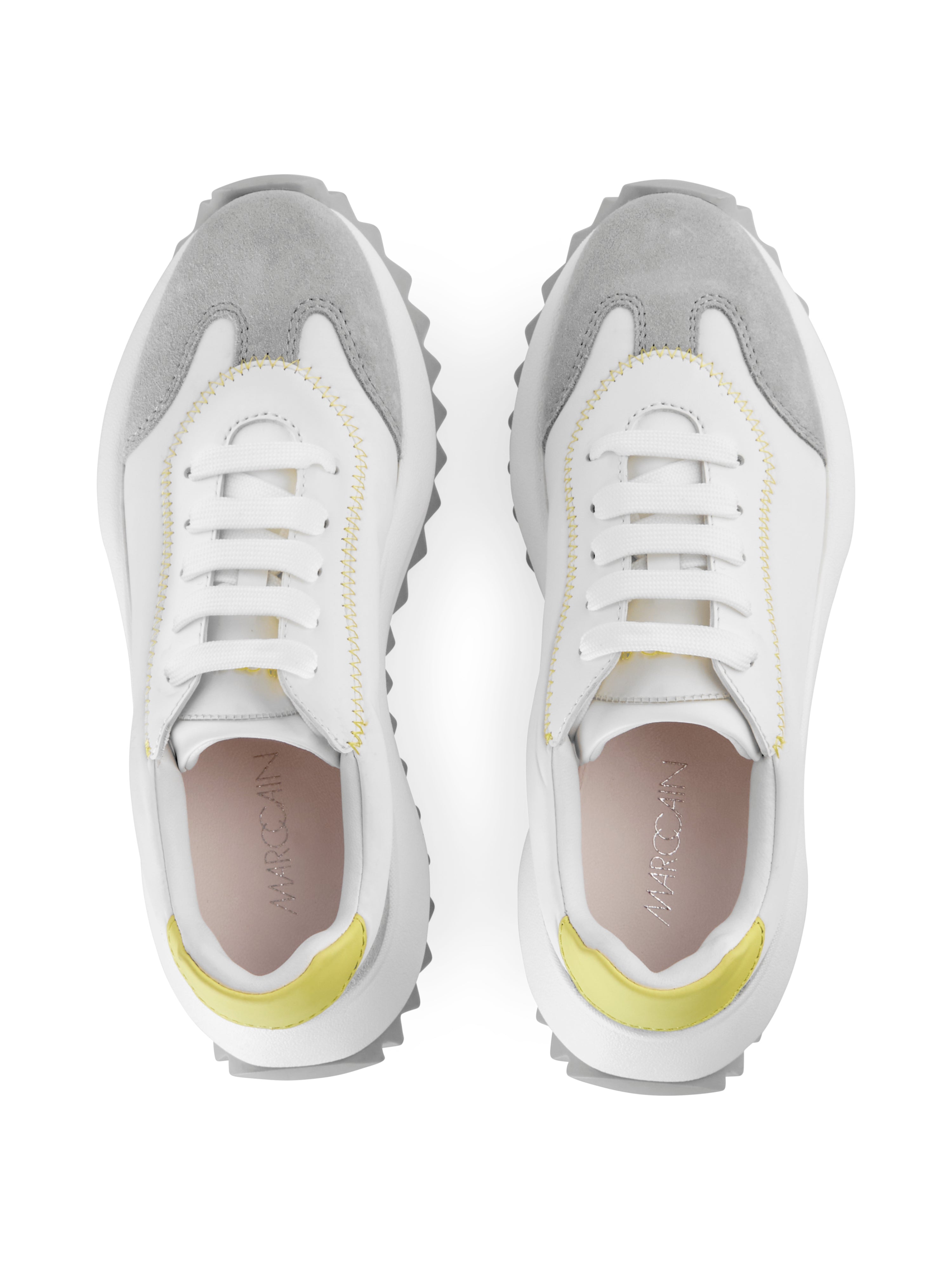 נעלי ספורט עם סוליות זיגזגהרכב: 60% עור, 40% פוליאסטרגובה העקב: 6 ס"מ