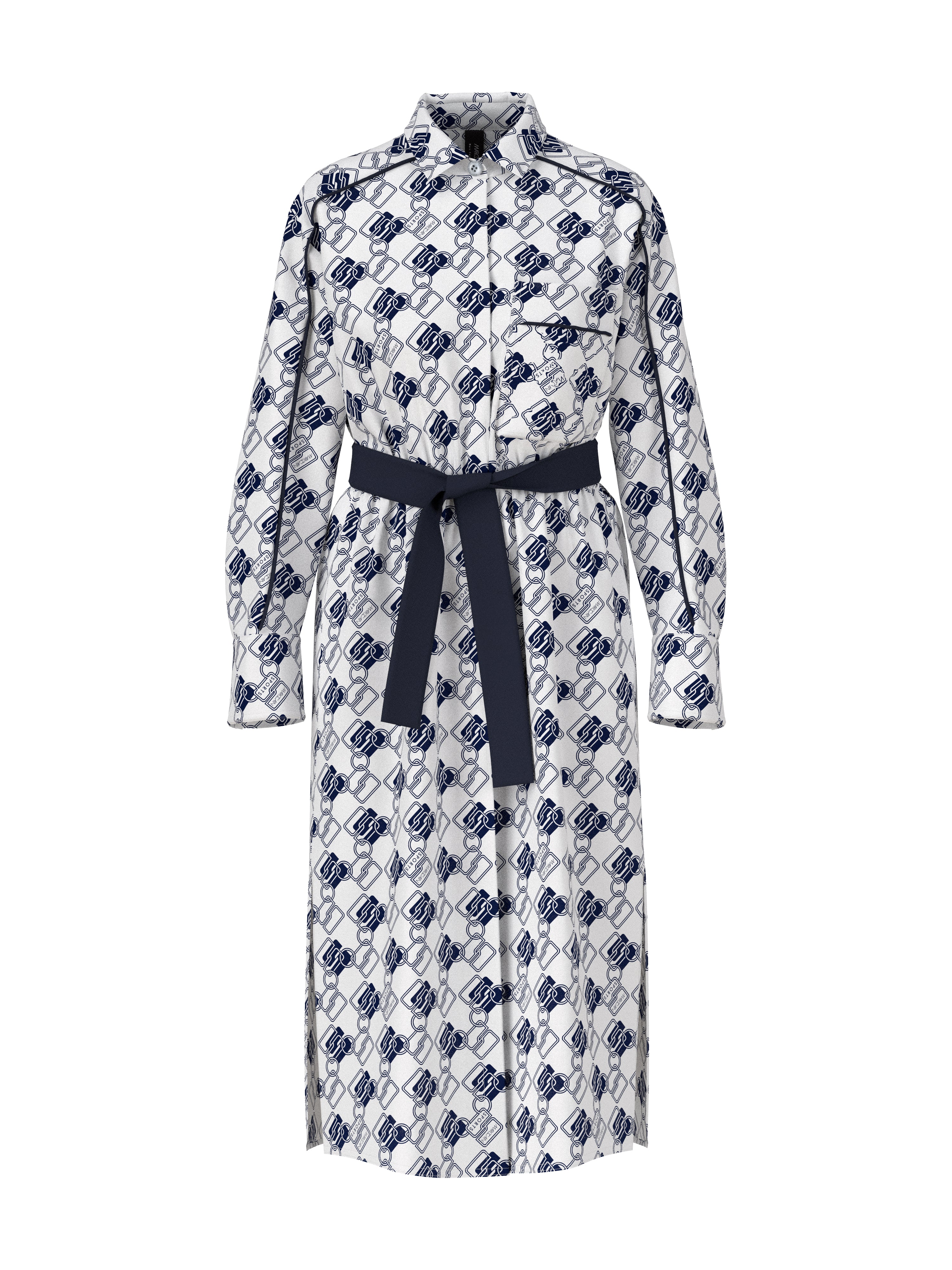 שמלת מידי עם הדפס וחגורת מותן הניתנת להסרההרכב: 100% כותנההדוגמנית בגובה 1.79 ולובשת מידה 3 של מארק קיין