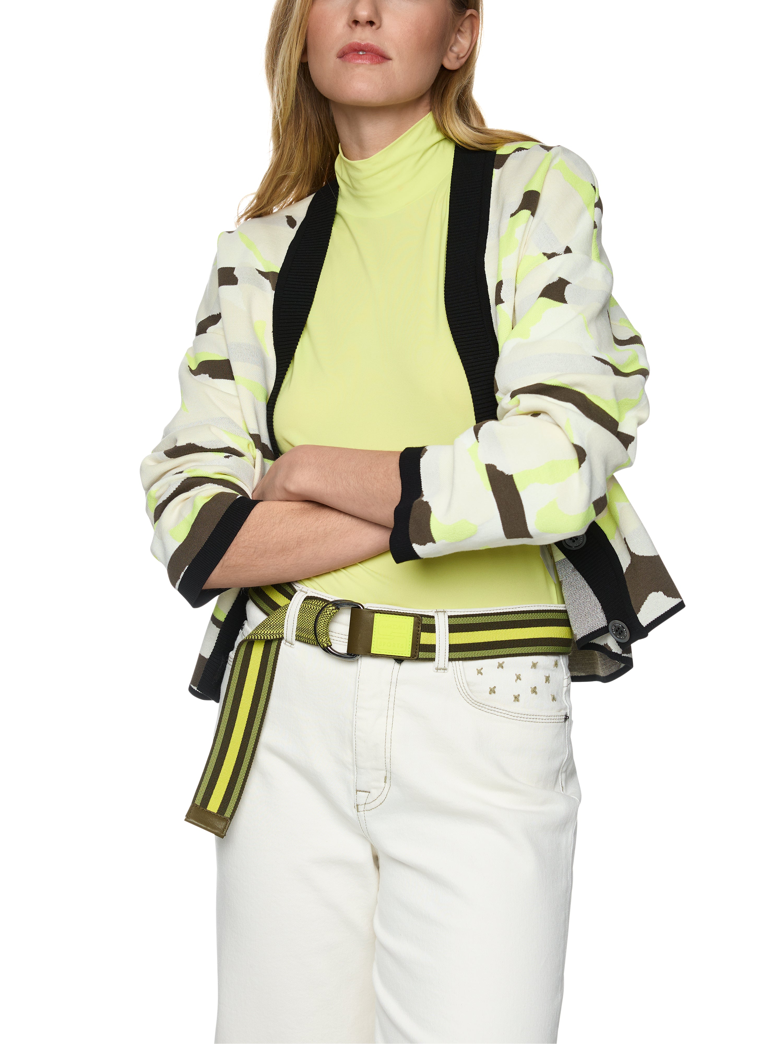 חגורת מותן בעיצוב פסים ואבזם מתכת הרכב: 70% ויסקוזה, 30% פוליאסטר 