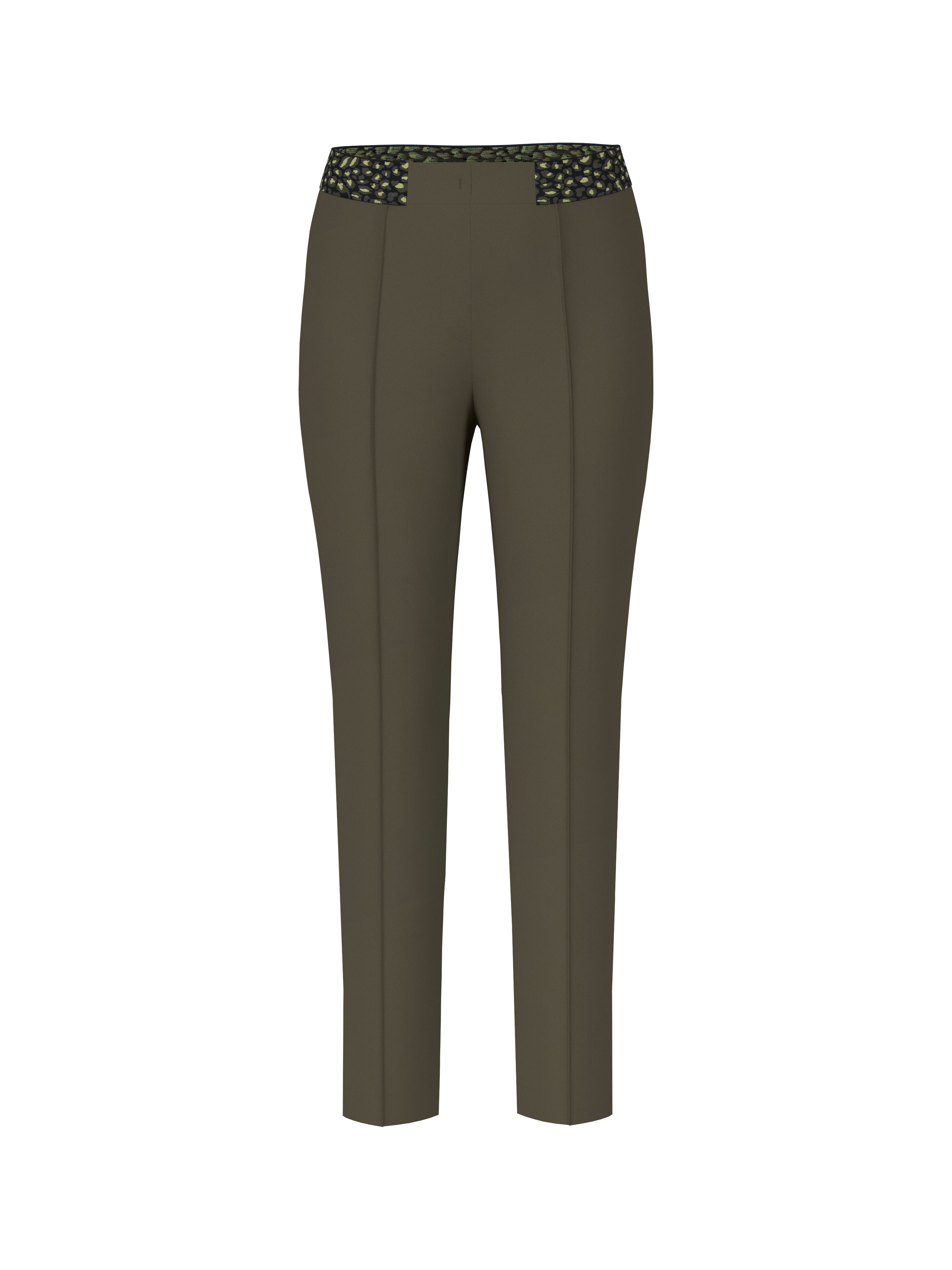 מכנסיים בגזרה צמודה עם רצועה אלסטית במותןהרכב: 50% כותנה, 47% פוליאסטר, 3% אלסטןהדוגמנית בגובה 1.79 ולובשת מידה 3 של מארק קיין