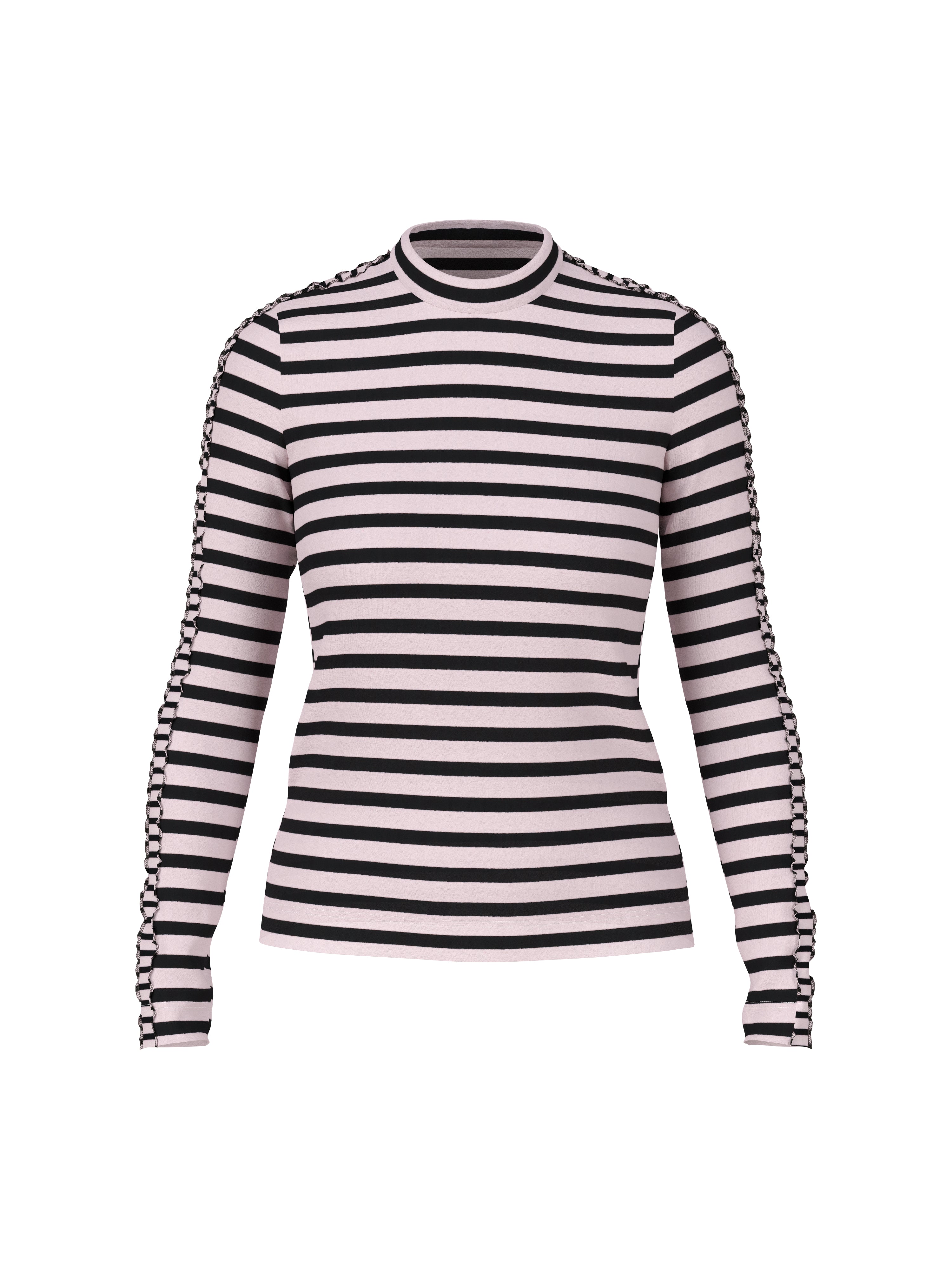 חולצת פסים בגזרה צמודההרכב: 94% כותנה, 6% אלסטןהדוגמנית בגובה 1.79 ולובשת מידה 3 של מארק קיין