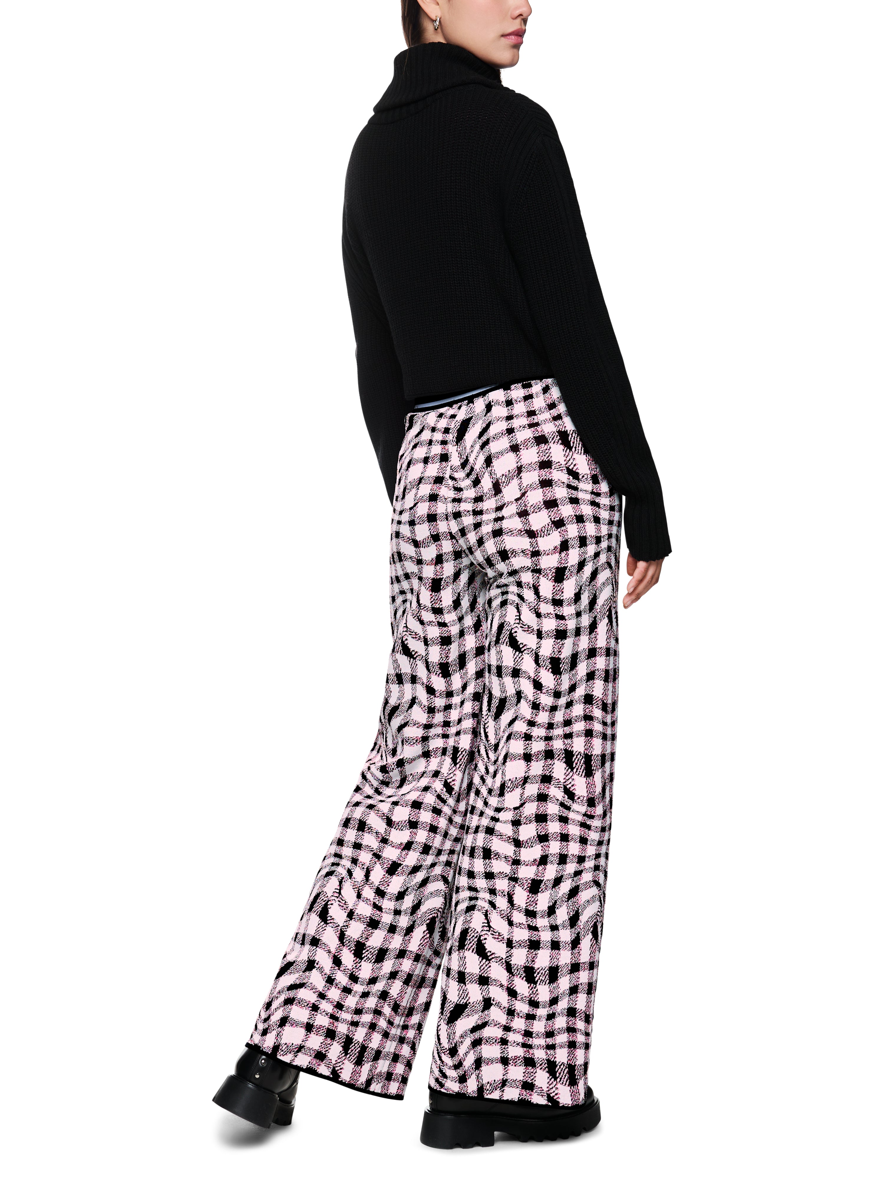 מכנסיים רחבים עם גומי במותניים והדפס משבצותהרכב: 72% ויסקוזה, 16% פוליאסטר, 12% פוליאמידהדוגמנית בגובה 1.79 ולובשת מידה 3 של מארק קיין