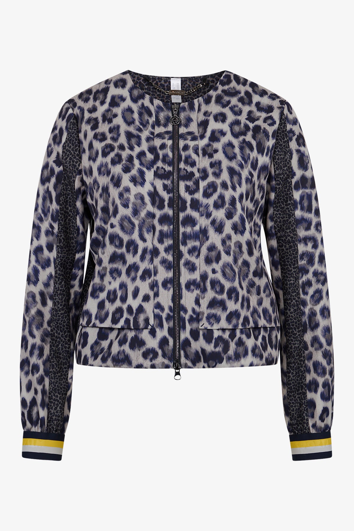 ז'קט קצר עם סגירת רוכסן בהדפס מנומרהרכב: 59% פוליאסטר, 30% ויסקוזה, 11% אלסטן 