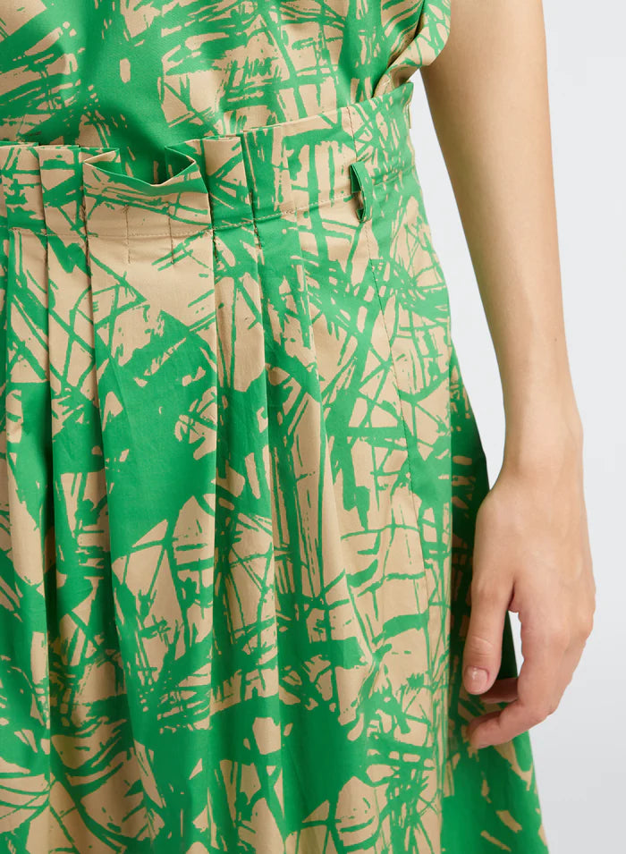 חצאית מידי עם פליסה במותןהרכב: 98% כותנה, 2% אלסטןהדוגמנית בגובה 1.75 ולובשת מידה 40 איטלקית