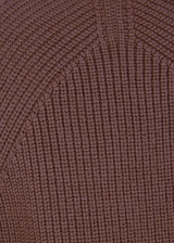 סוודר גולף 100% צמר בצבע חום מראה אוברסייז